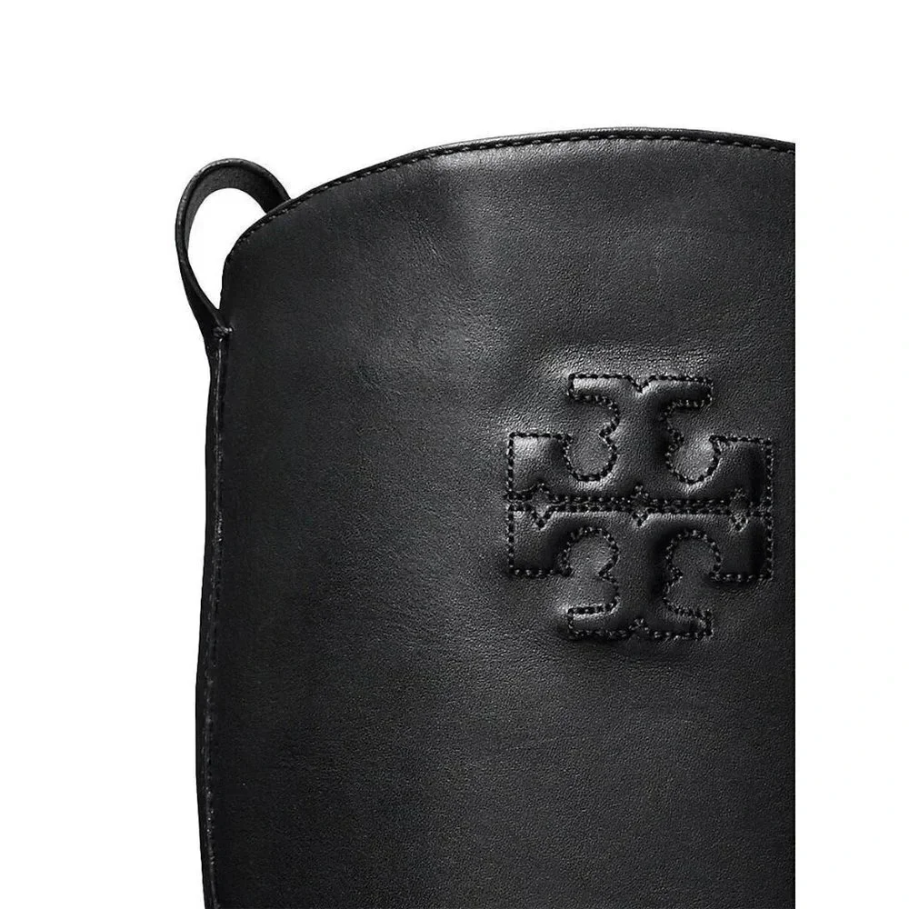 Tory Burch Women's The Riding Boot Milano Mezzo Calf Black Size 6 (MSRP $648)